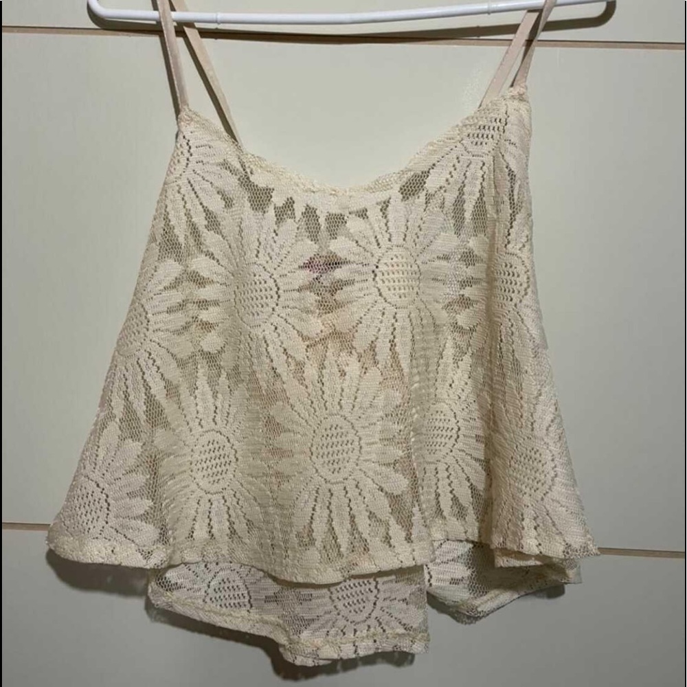 Boohoo Flower Lace Tank
